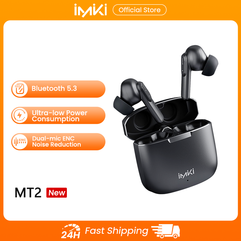 Home Office Headset - IMIKI MT2 Earphones Full In-Ear Dual-mic