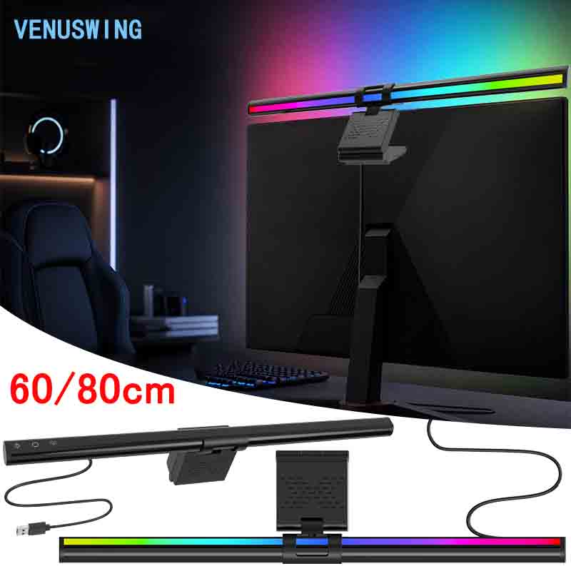 Home Office Lamp - 60/80cm Monitor Light Bar RGB Computer