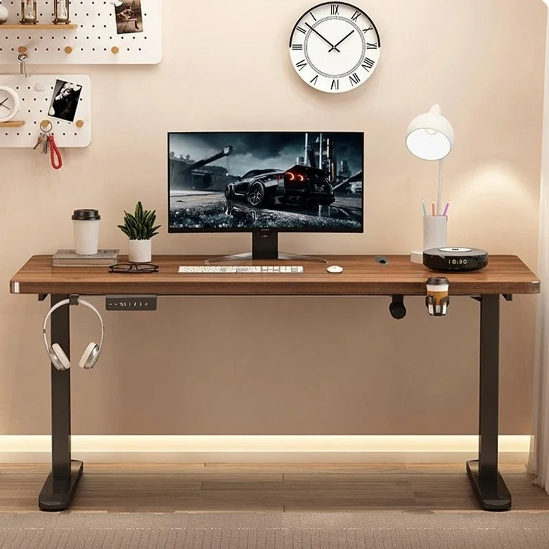 Home Office L Shaped Desk - %Electric Adjust Height Office Desk with