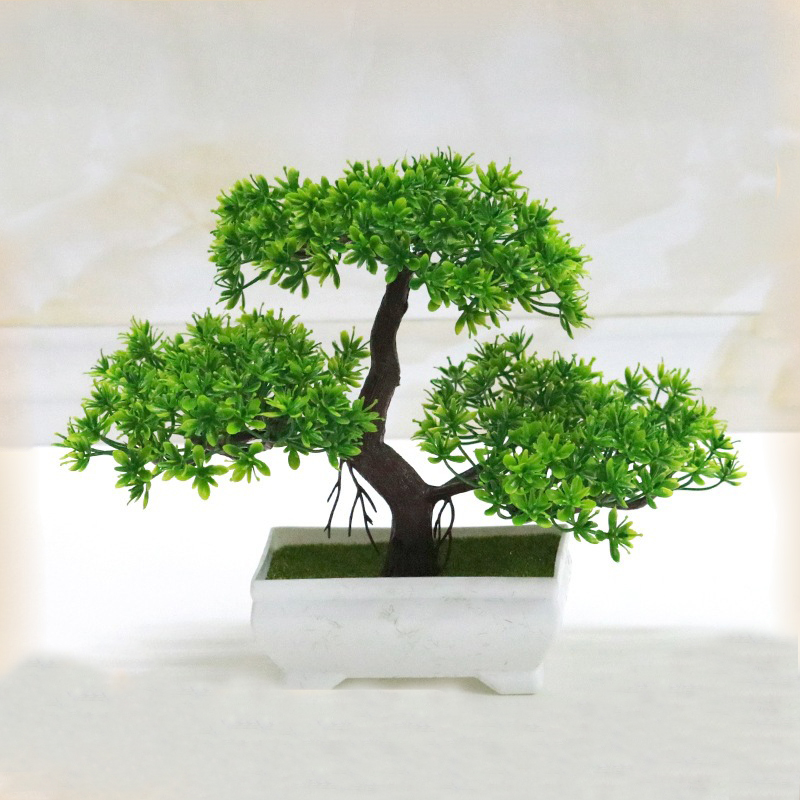 Home Office Layout - Artificial Bonsai Plastic Bionic Fake Plant