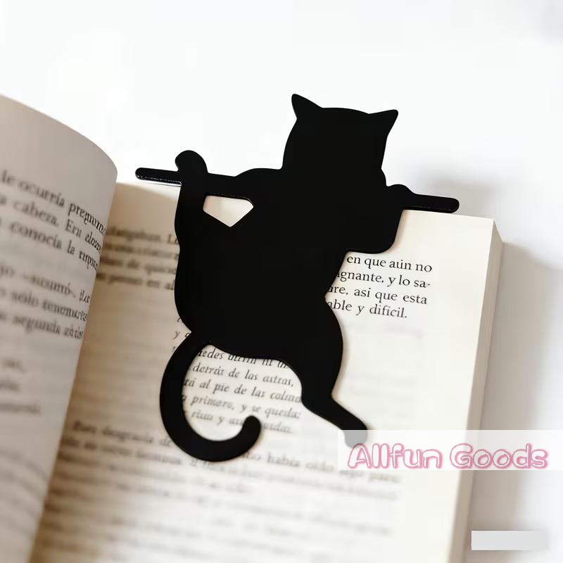 Home Office Library - [TG835]Cute Creative Metal Black Cat Bookmark