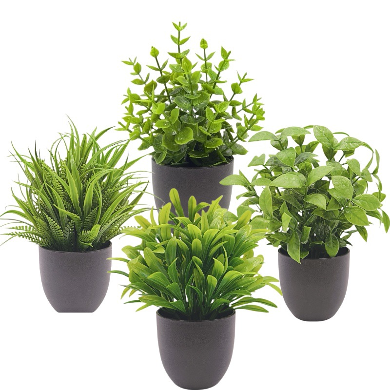Home Office Layout - Simulation Green Plant Bonsai Cross-Border Office