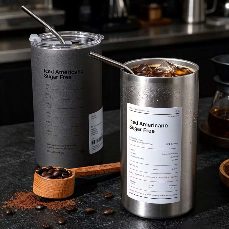 Home Office Hours - Stainless Steel Iced Coffee Tumbler With