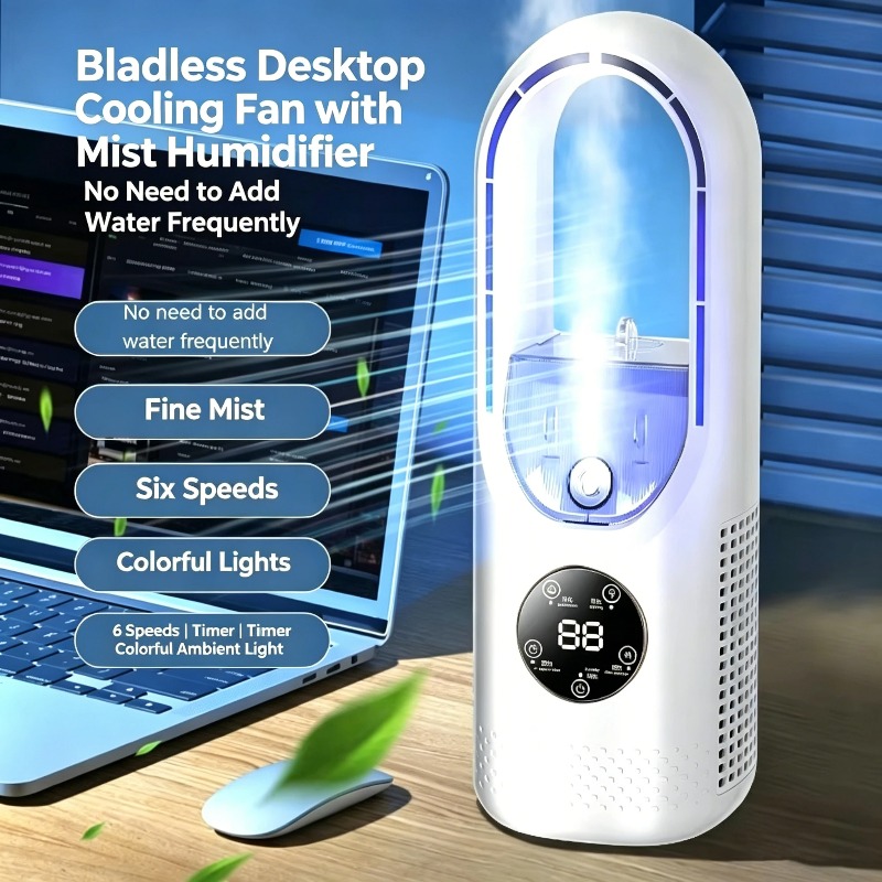Quiet Bladeless Desktop Coolin - Home Office Hours review and price