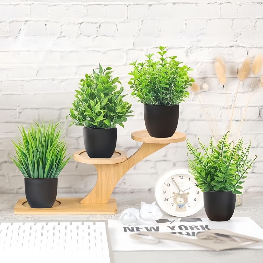 4pcs/set Mini Artificial Plant - Home Office Layout review and price
